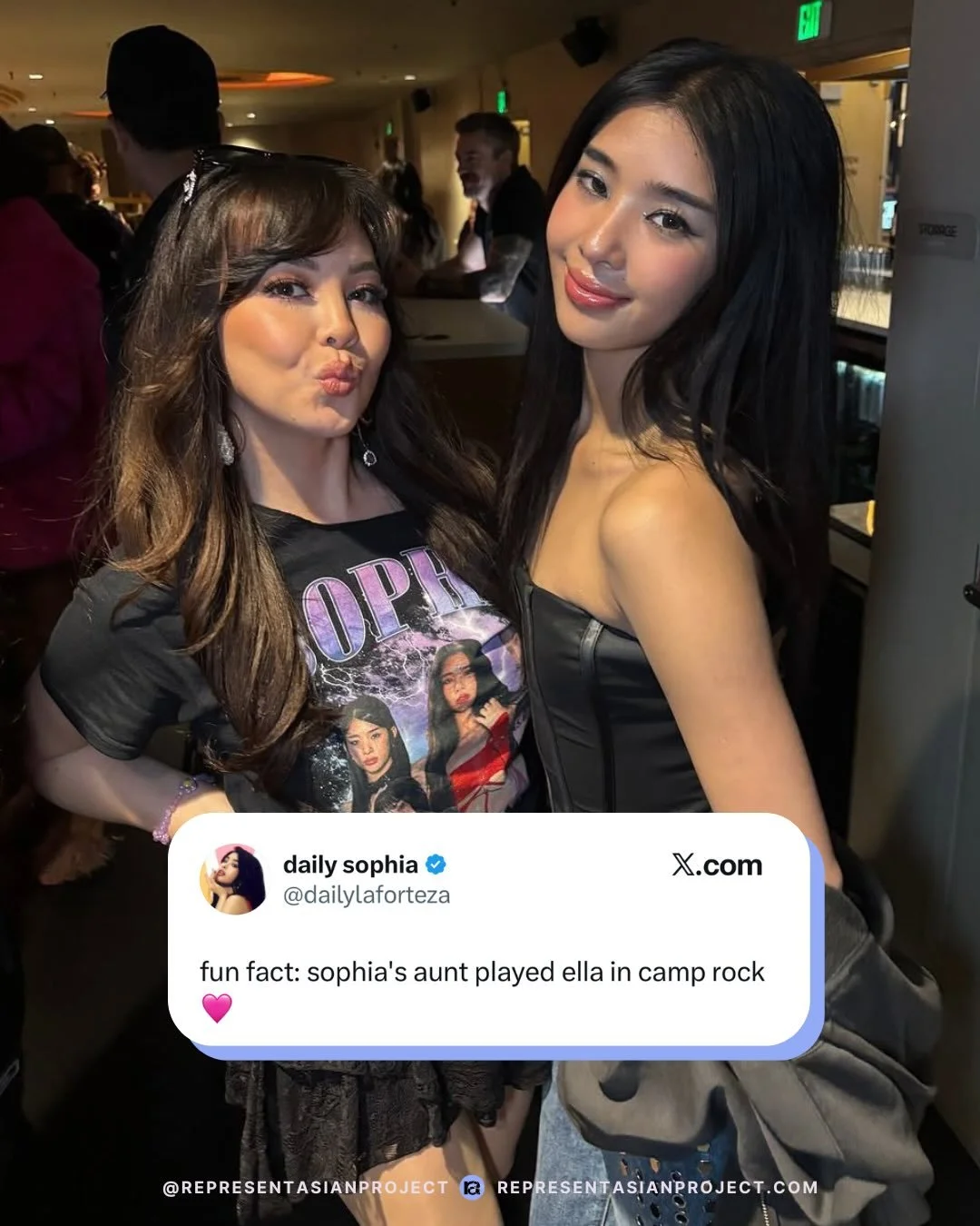 TIL @sophia_laforteza&rsquo;s tita is Ella from camp rock!!