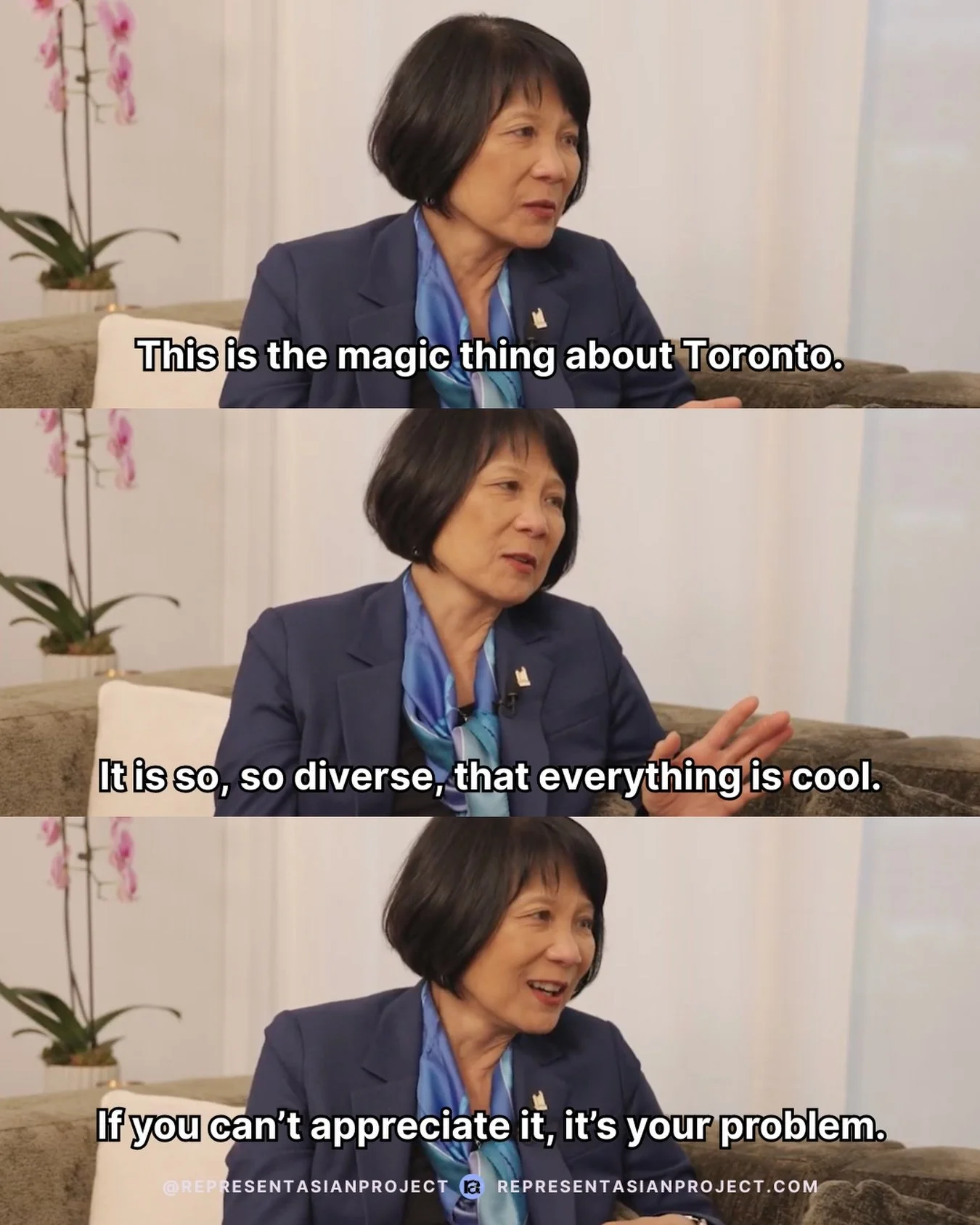 If you can&rsquo;t appreciate the diversity of Toronto, that&rsquo;s your problem!

CONVERSASIANS: The Podcast🎙️ Episode 1 featuring @mayoroliviachow out now. Watch on YouTube and listen on Spotify and Apple Podcasts (linked in bio)
