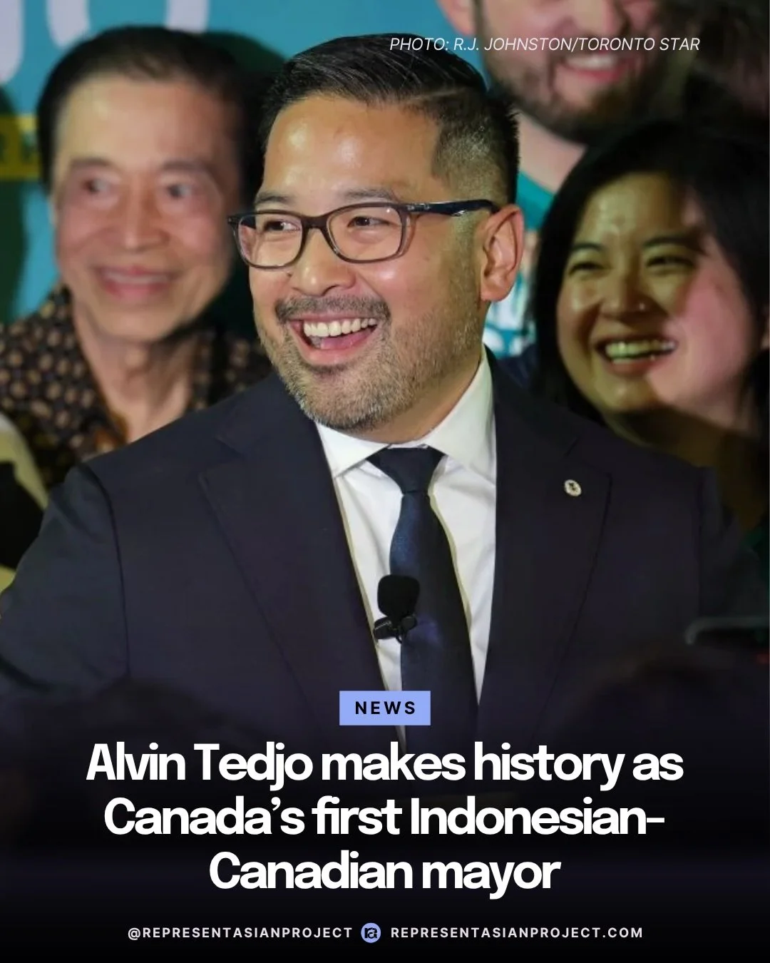Alvin Tedjo has been elected as the mayor of Mississauga, Canada&rsquo;s sixth largest city.

He makes history as the first person of Indonesian descent to become mayor of a Canadian municipality as well as the first BIPOC mayor of Mississauga.

Tedj