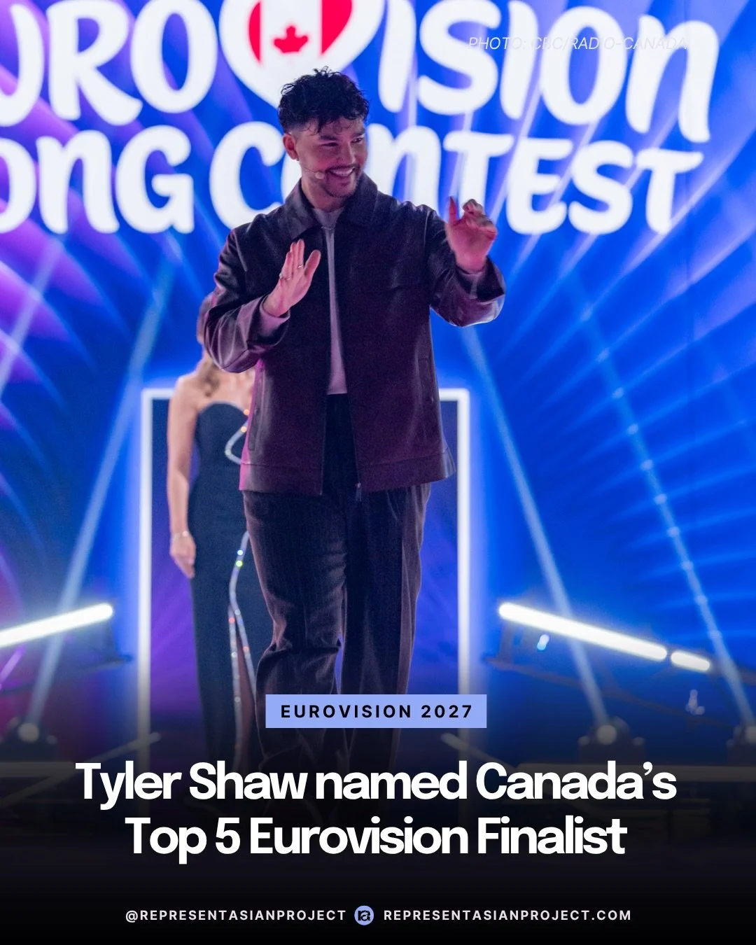 Chinese Canadian artist Tyler Shaw (@tylershawmusic) has been named one of Canada&rsquo;s top 5 @eurovision finalists. If he wins, he will make history as Canadas first-ever Eurovision representative.

Starting today, Canadians can visit cbc.ca/eurov