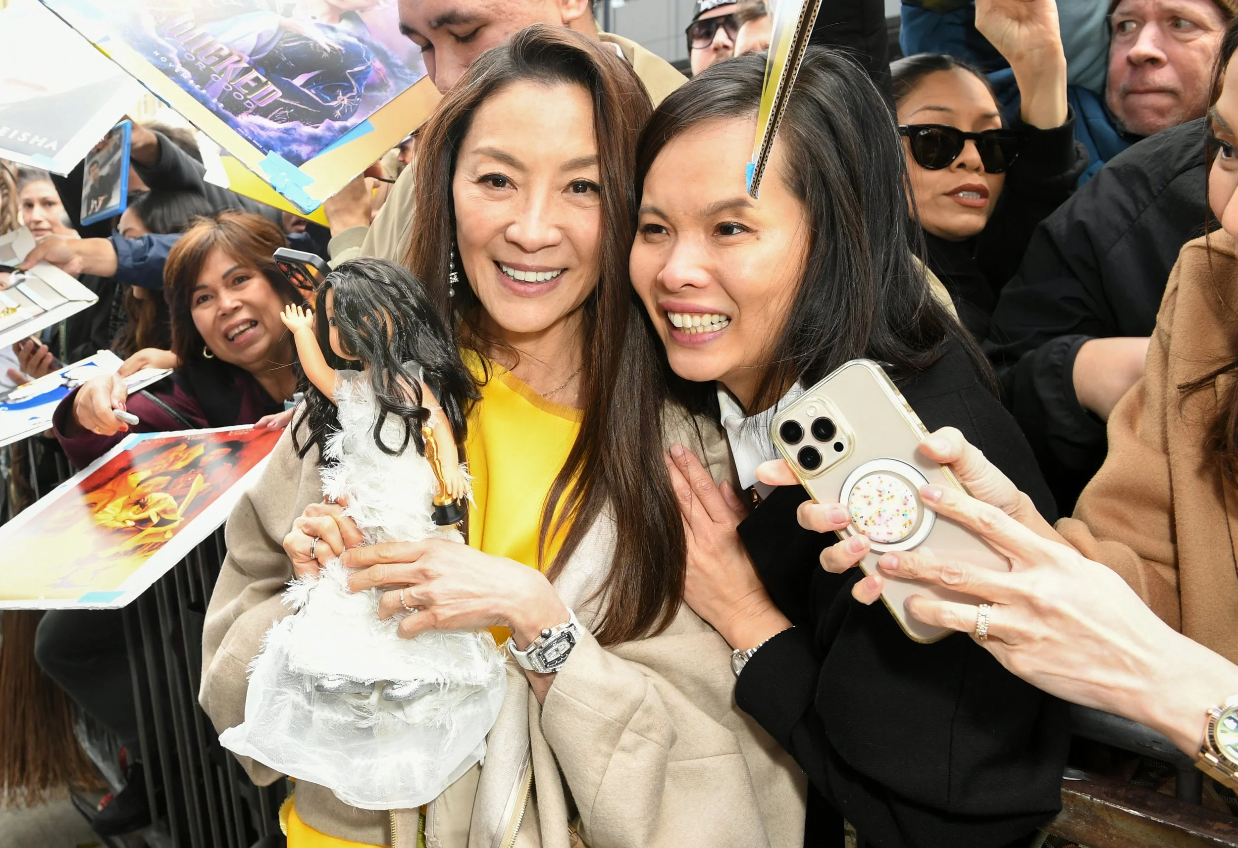 How a Jilly Bing Doll Found its Way into Michelle Yeoh’s Hands at the Hollywood Walk of Fame