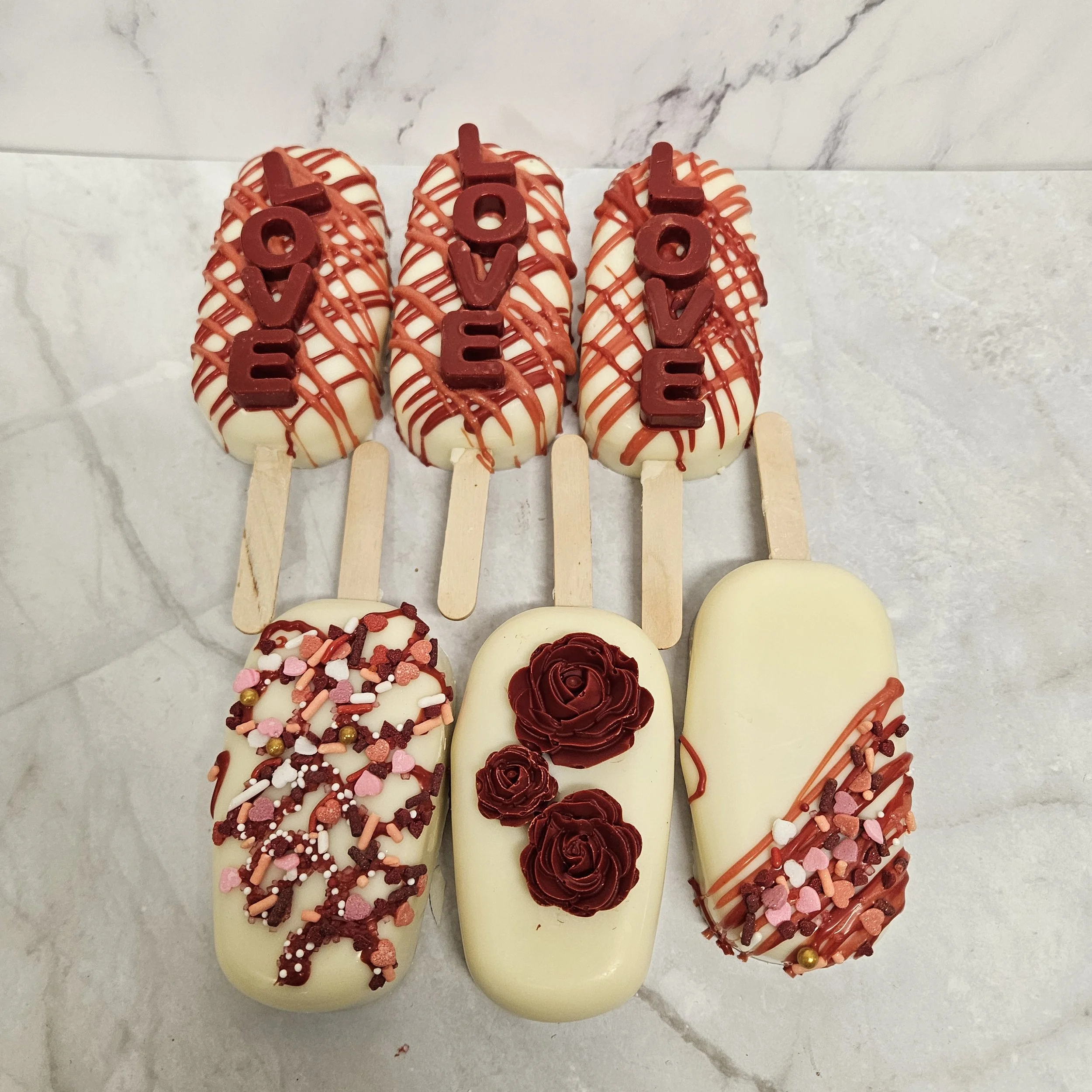 Valentines Day Cake Popsicles