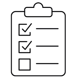Checklist with three items, two checked and one unchecked