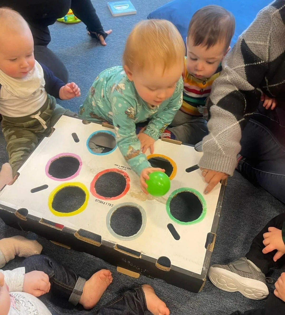 Kids at Ossining Children's Center Learning colors through play