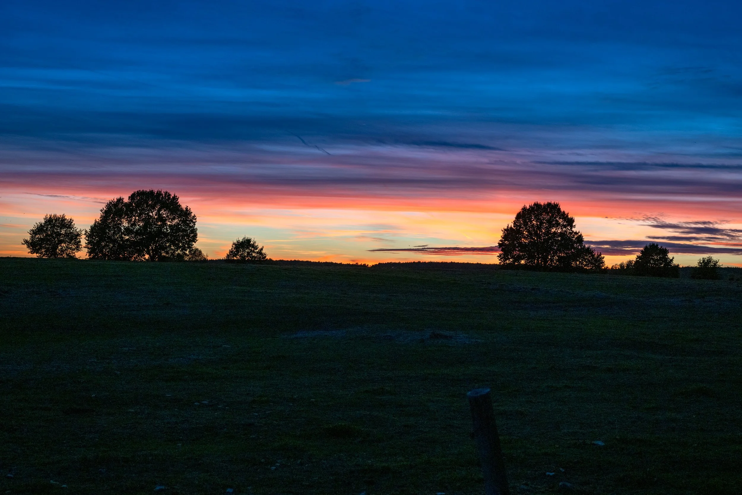 Offroad durch Polen: traumhafter Sonnenuntergang