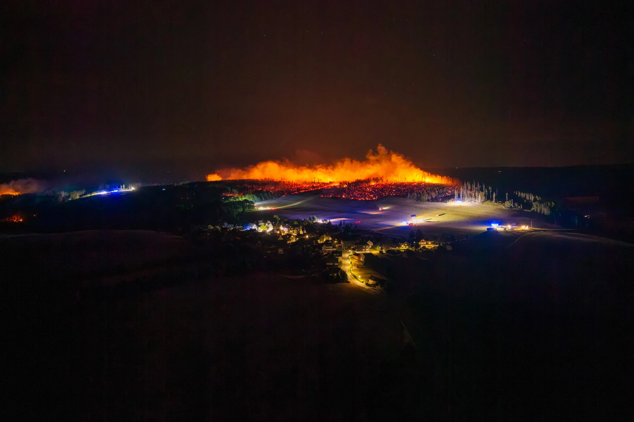 Waldbrand in Thüringen außer Kontrolle