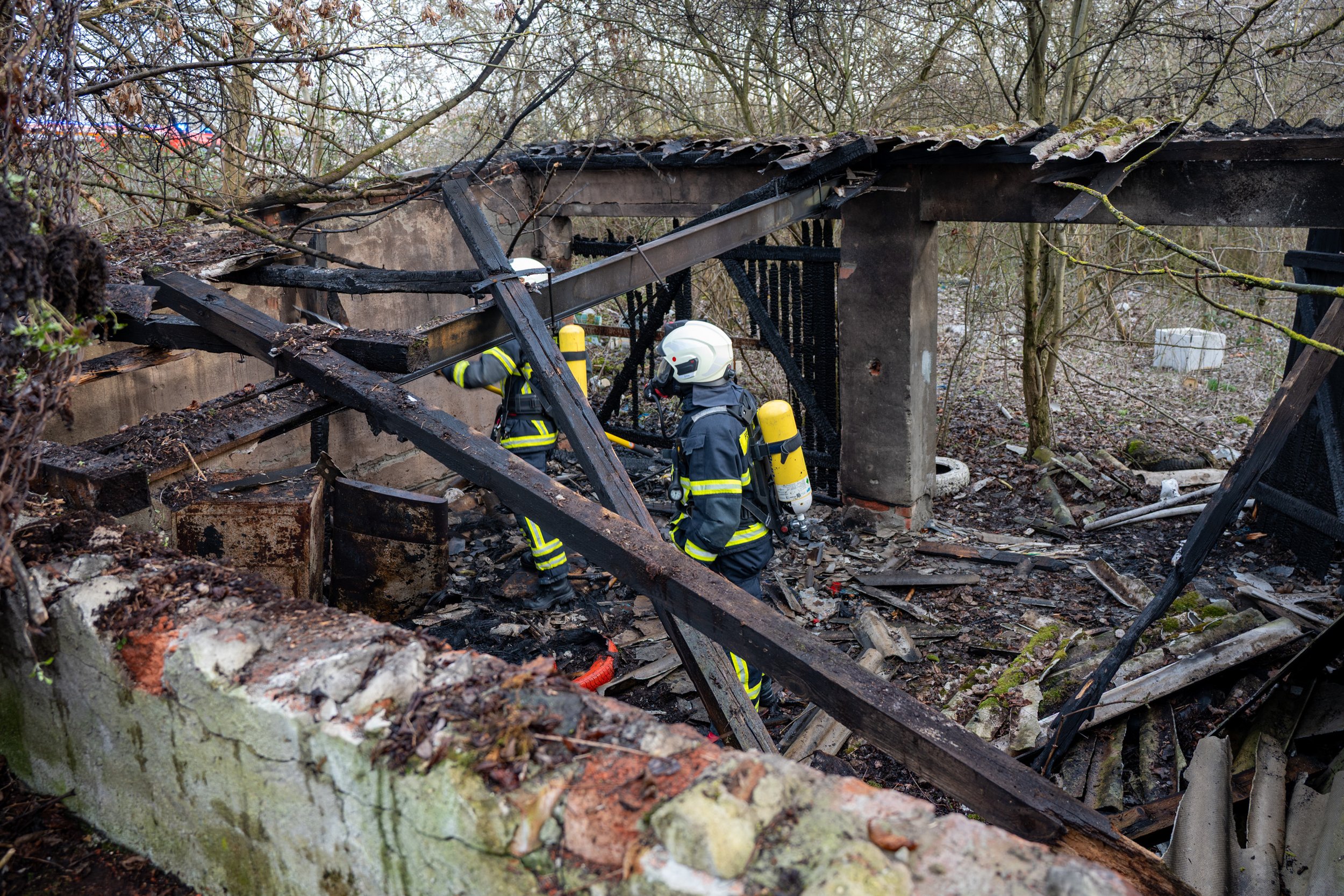 Brand auf ehemaligem Ziegeleigelände in Weimar