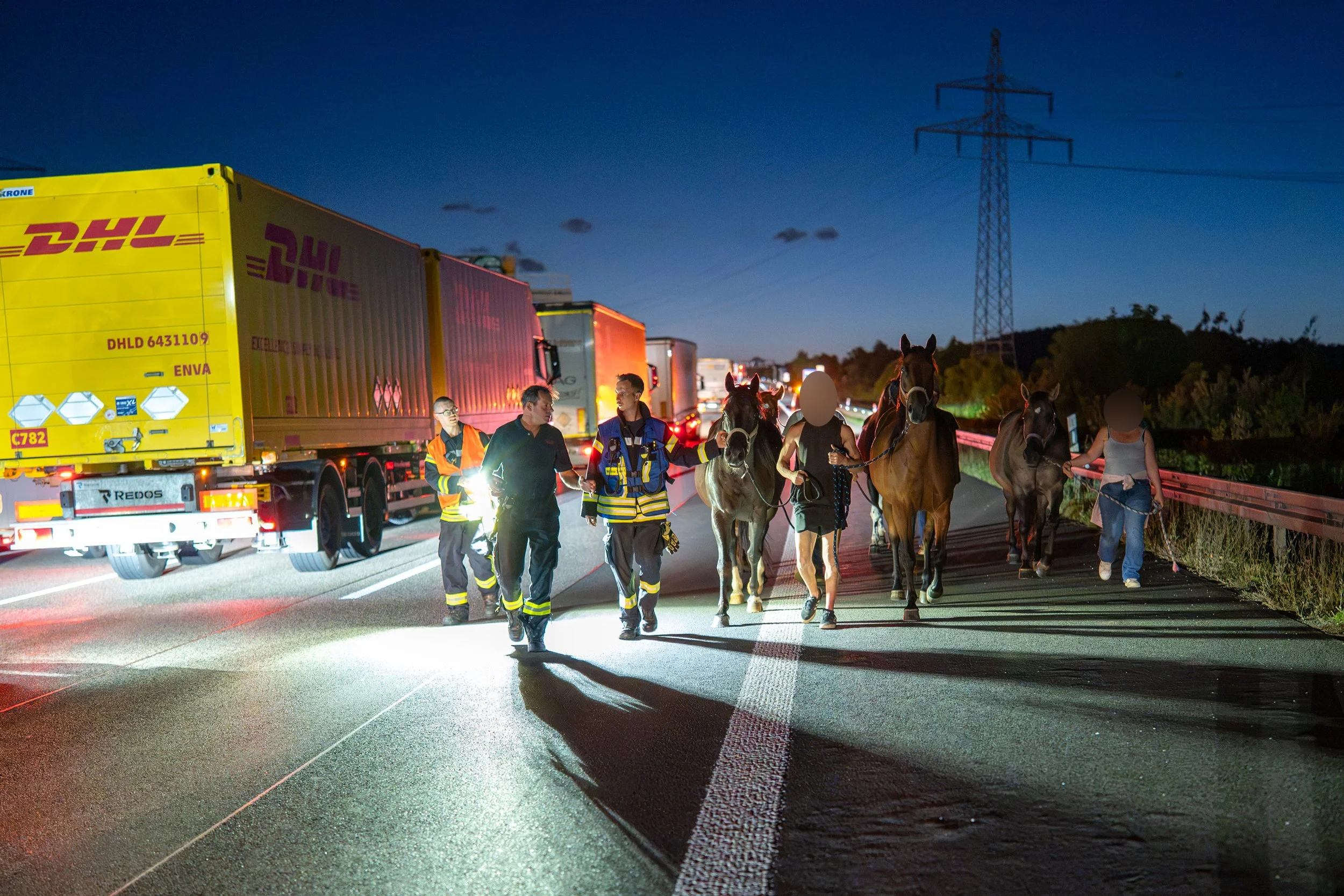 5 Pferde legen A4 zwischen Mellingen und Weimar lahm