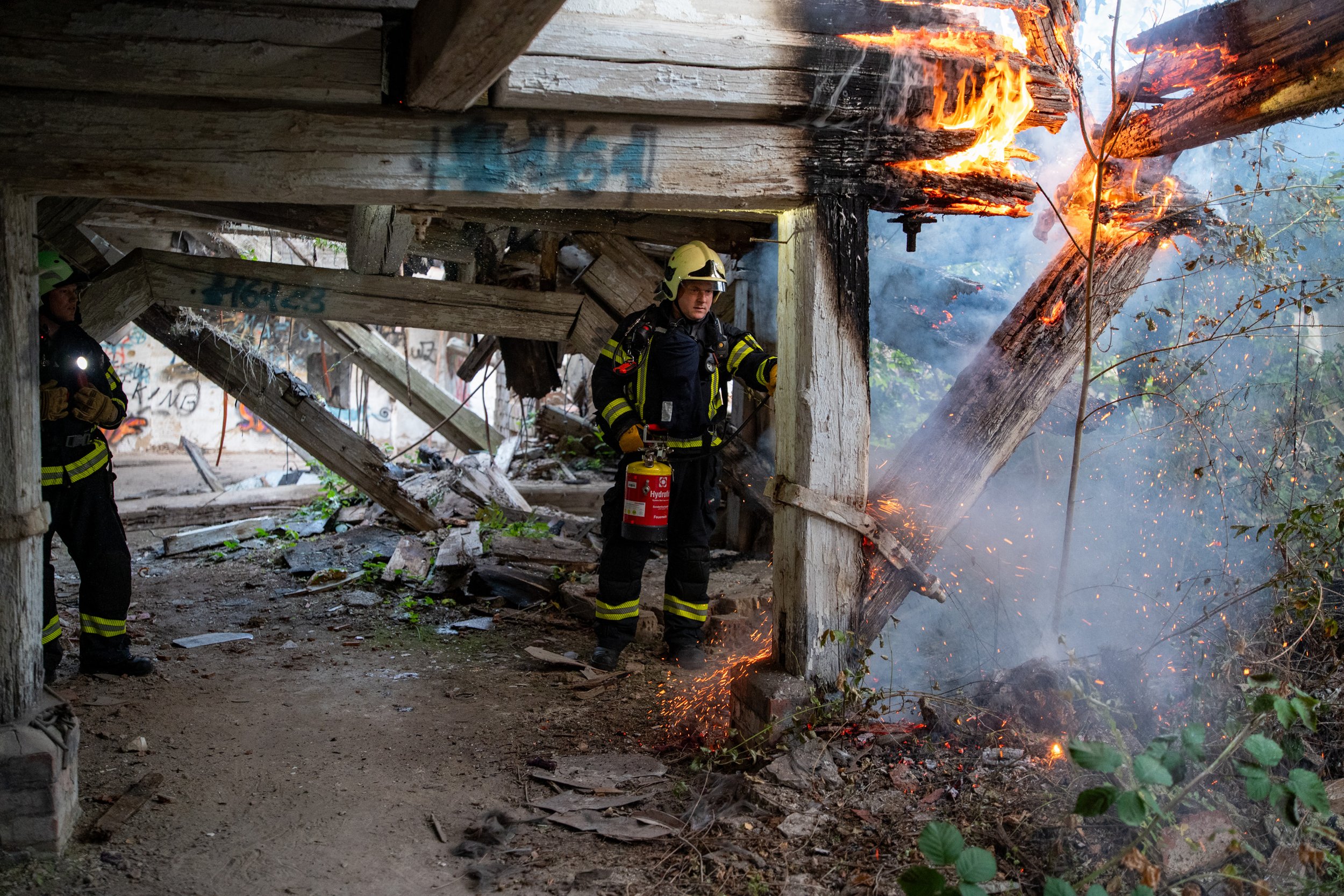 Erneuter Brand in alter Ziegelei in Weimar-Nord