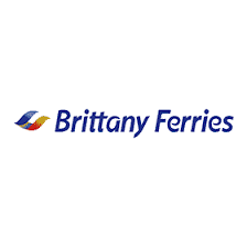 Brittany Ferries logo with wave-like design and company name