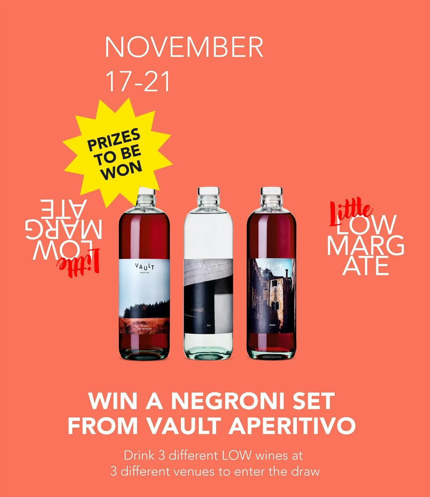 Drink 3 wines at 3 different venues and you could end up drinking from this cracking negroni set from @vaultaperitivo . Two days to go&hellip;.