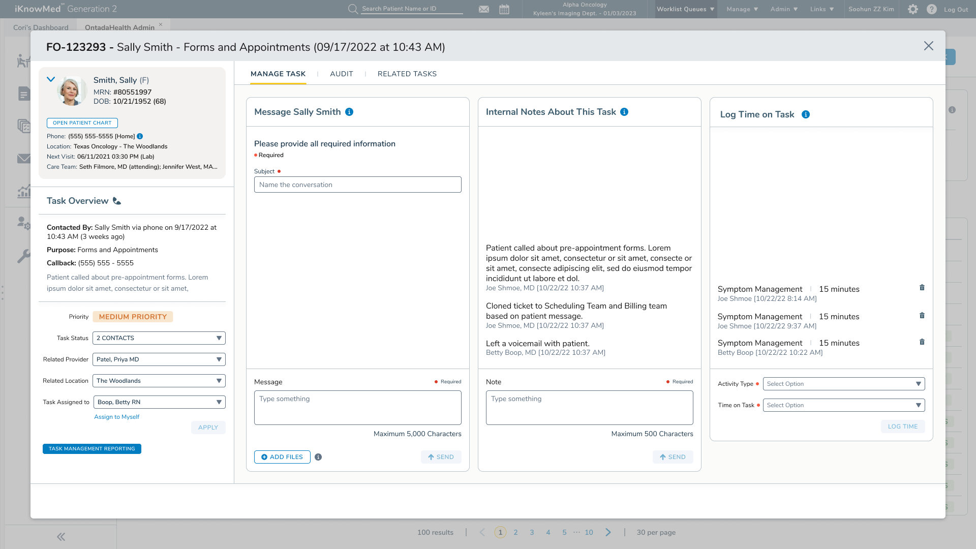 Mckesson / Ontada: Task Management Audit & Report