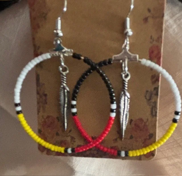 Medicine Wheel Beaded Hoop