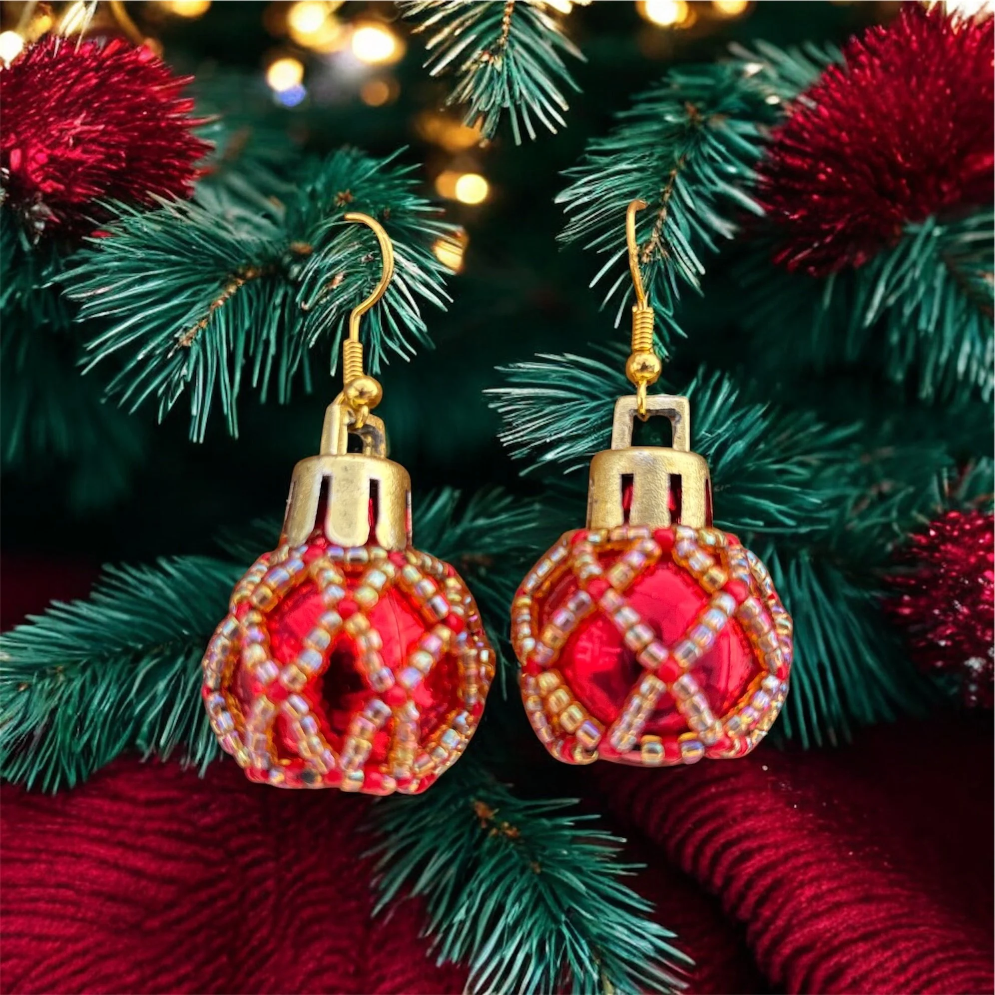 Beaded Ornament Earring