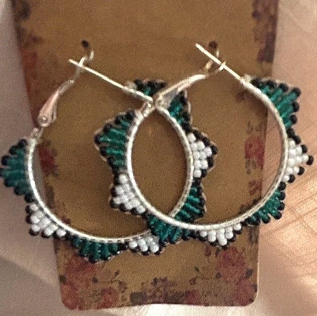 Ladder Stitch Beaded Hoop