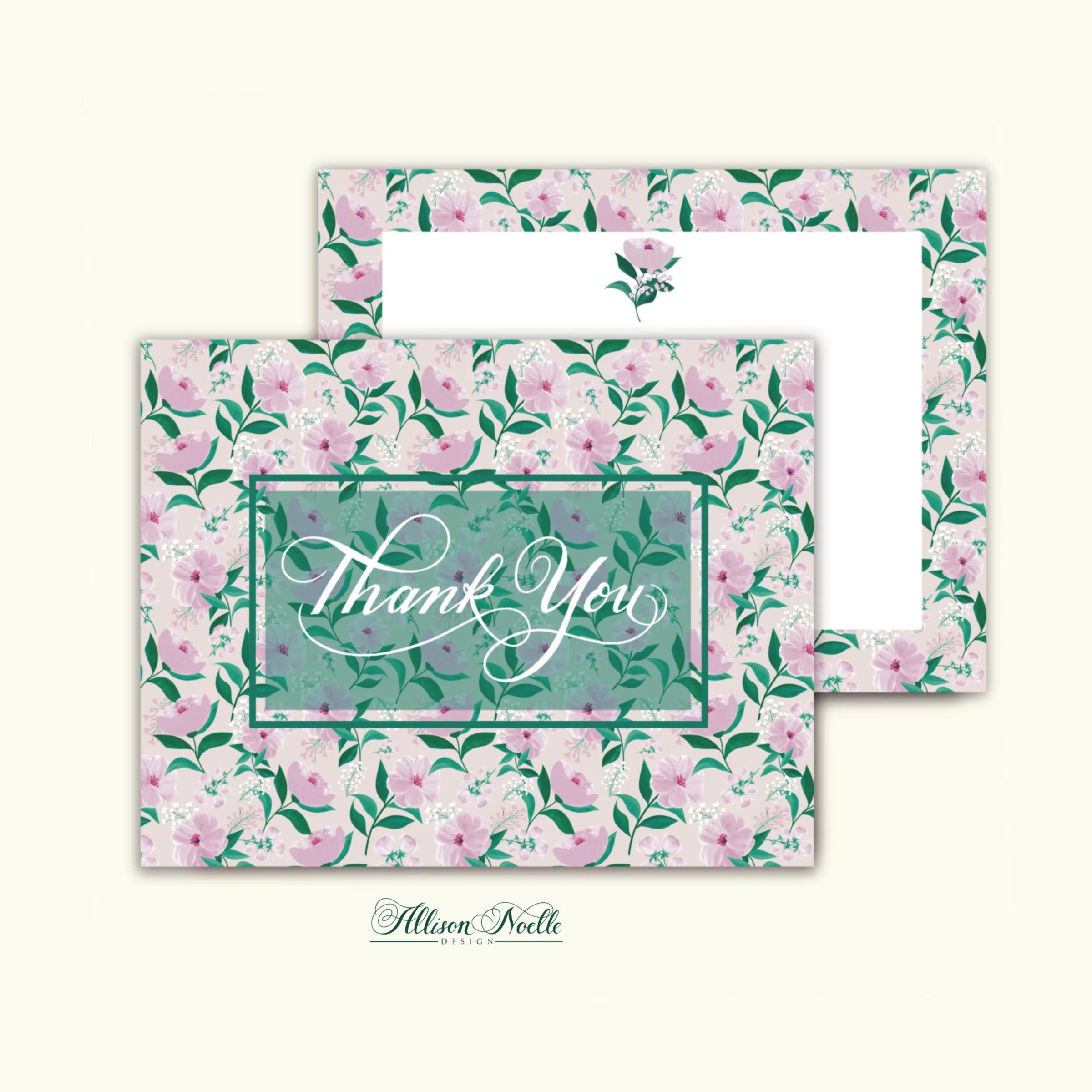 Elegant Floral Thank You Cards