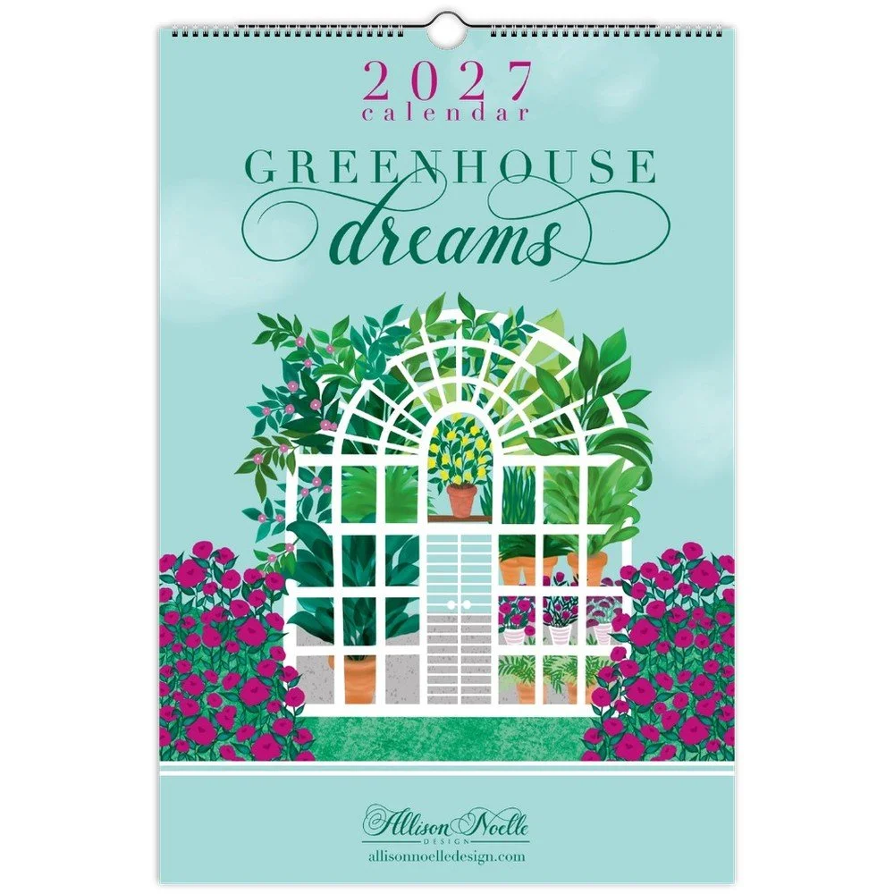 2027 Greenhouse Dreams Illustrated Wall Calendar by Allison Noelle Design
