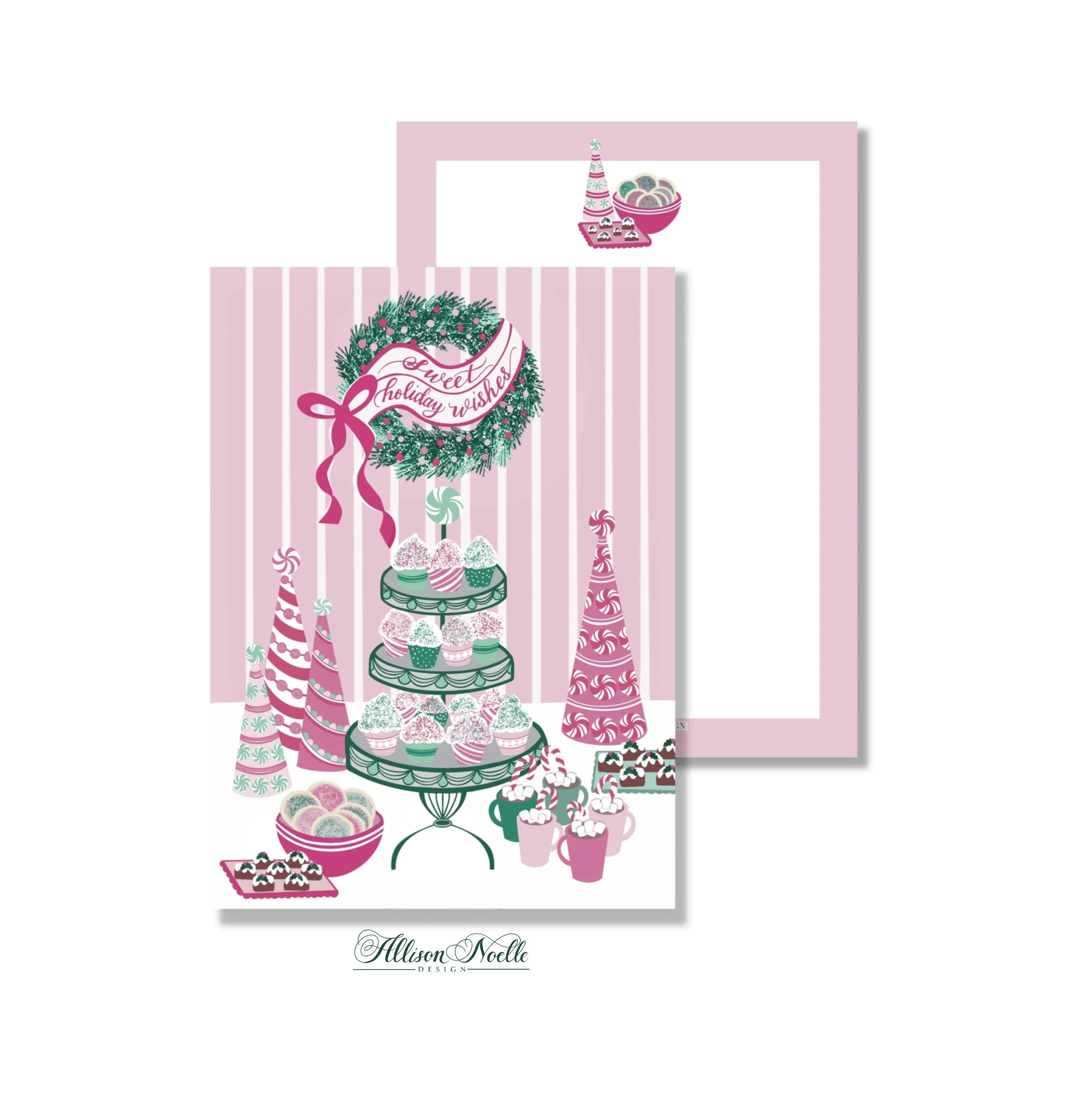 Pink Christmas Cards | Sweet Holiday Wishes