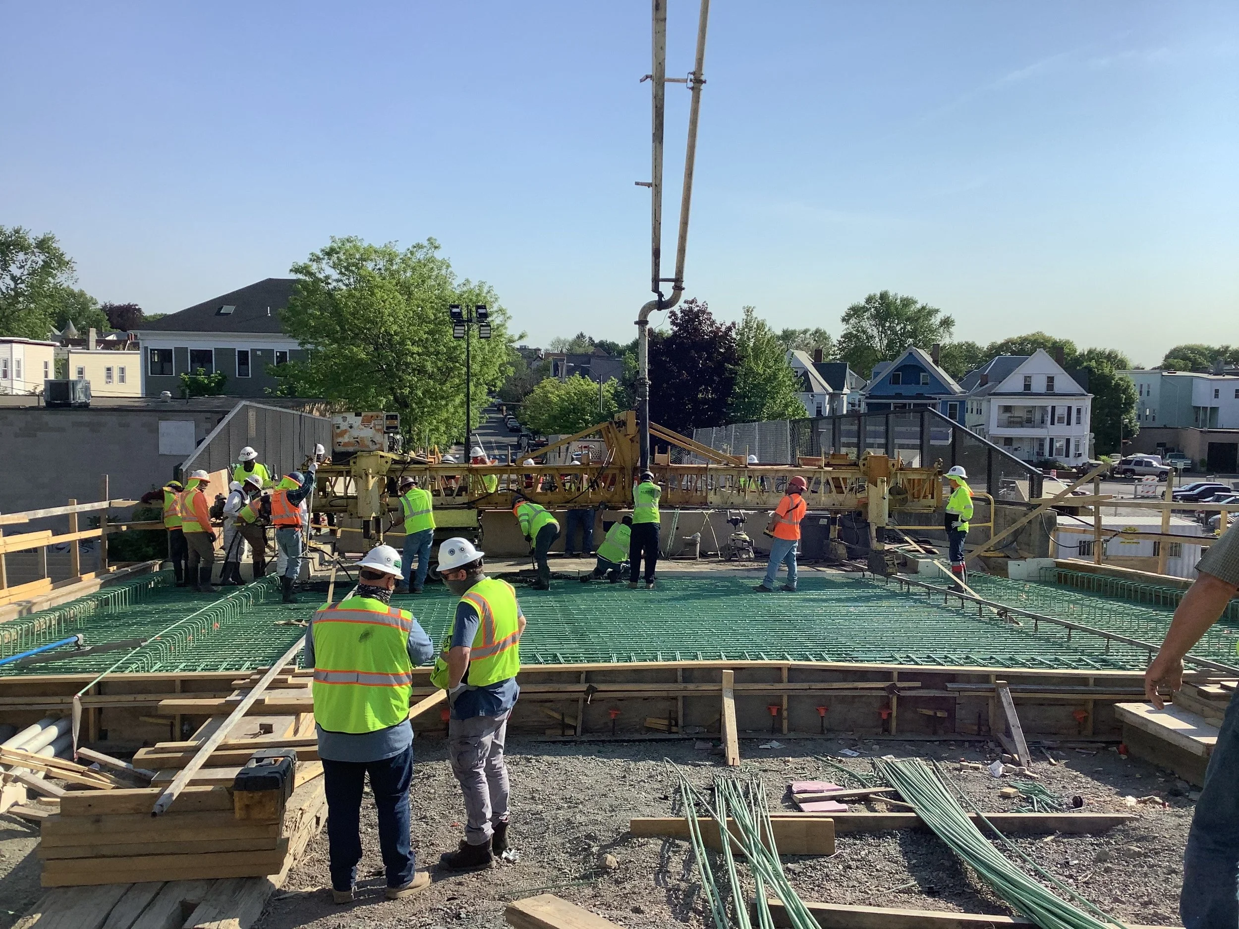 School Street Bridge Concrete Deck Pour (GLX), Somerville, MA (2021)
