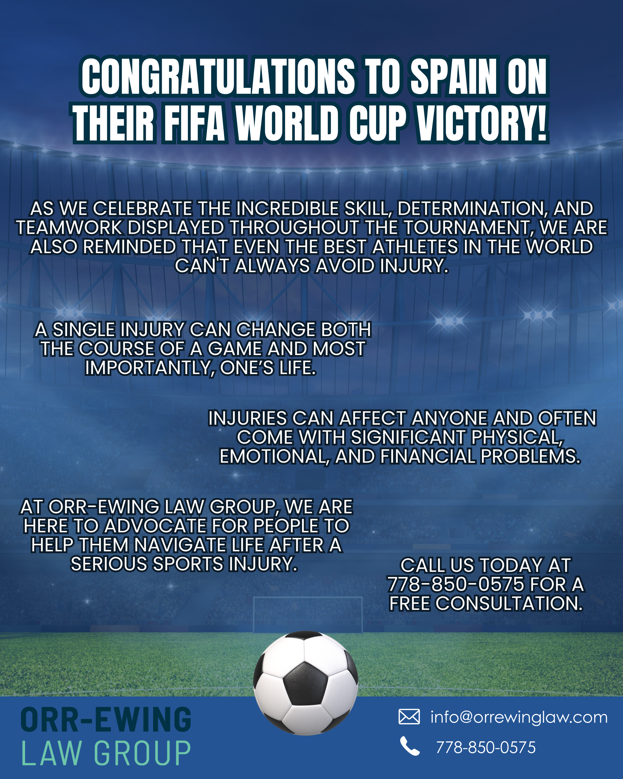 While we celebrate the world’s best athletes, it’s also a reminder that sports can result in serious injuries at every level—from professional competition to recreational leagues and youth sports.

If you or someone you know has suffered an injury du