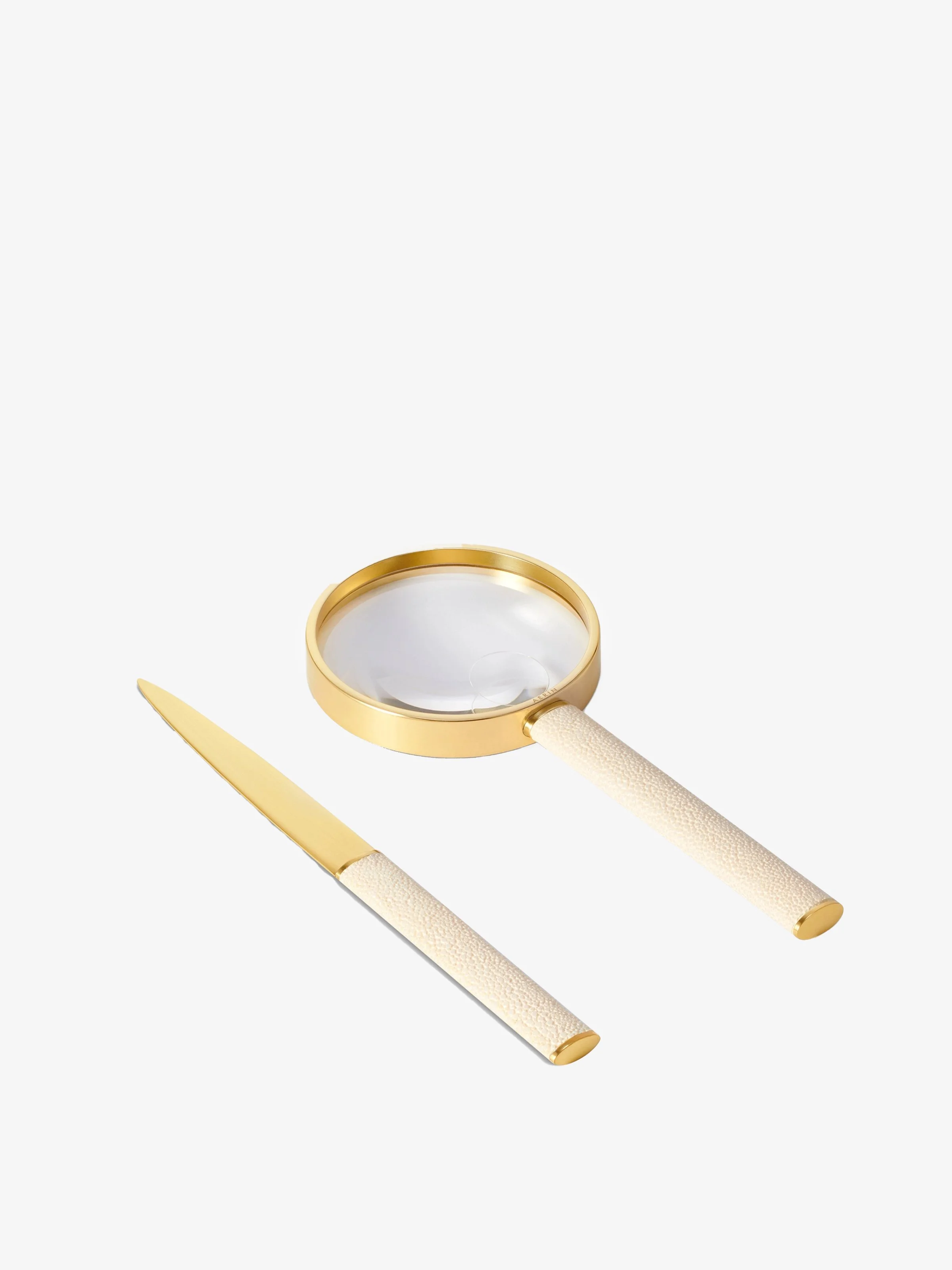 Shagreen Magnifying Glass and Letter Opener Set