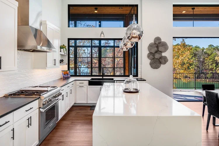 Lake Keowee Modern Kitchen Overlooking Lake Keowee