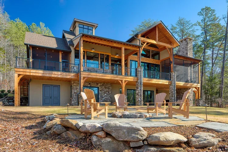 Casa Lago Fire Pit overlooking Lake Keowee