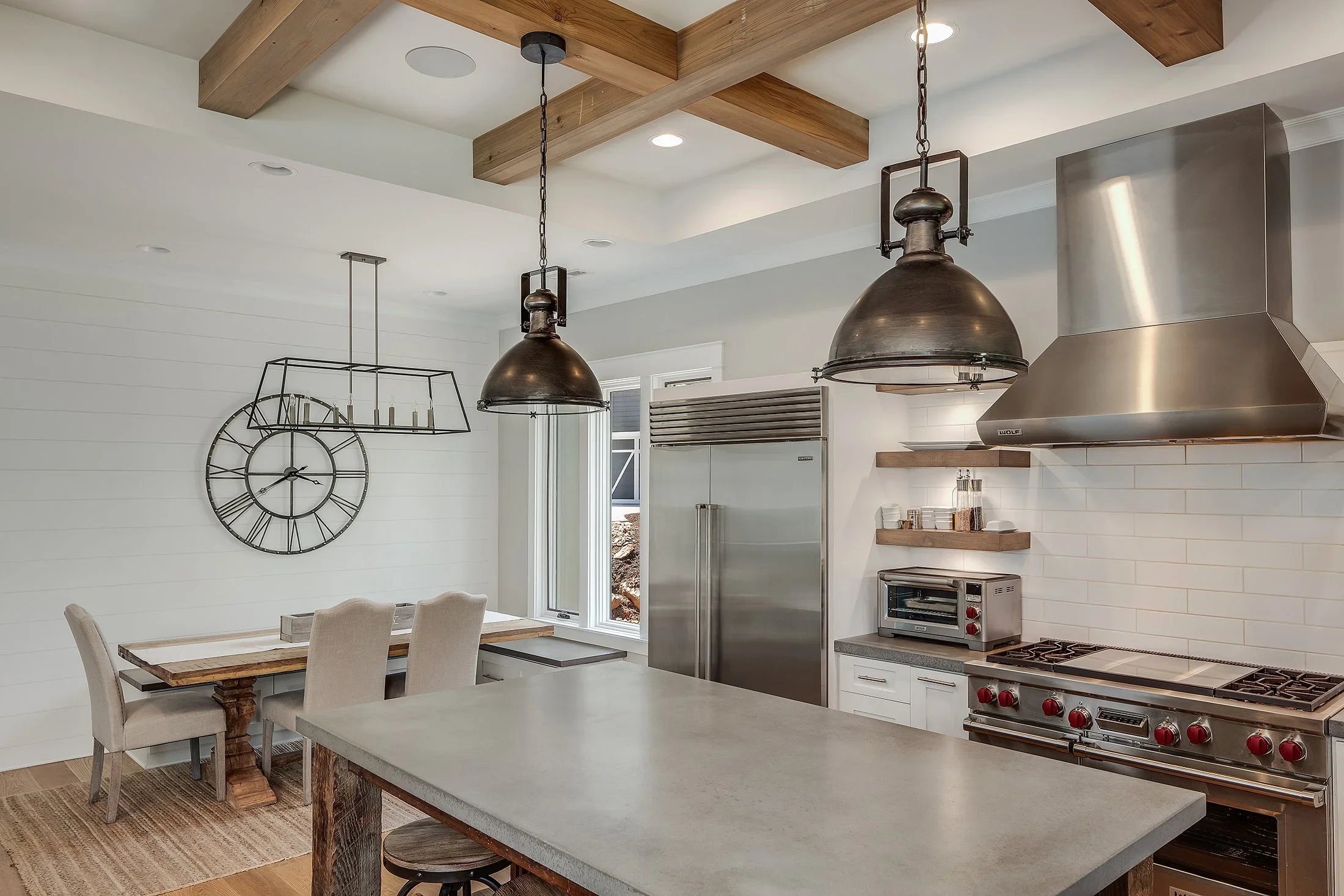 Beautiful Kitchen Remodeling in Greenville SC view towards dining table.webp