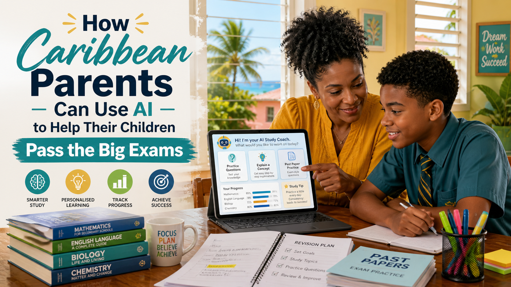 How Caribbean Parents Can Use AI to Help Their Children Pass the Big Exams
