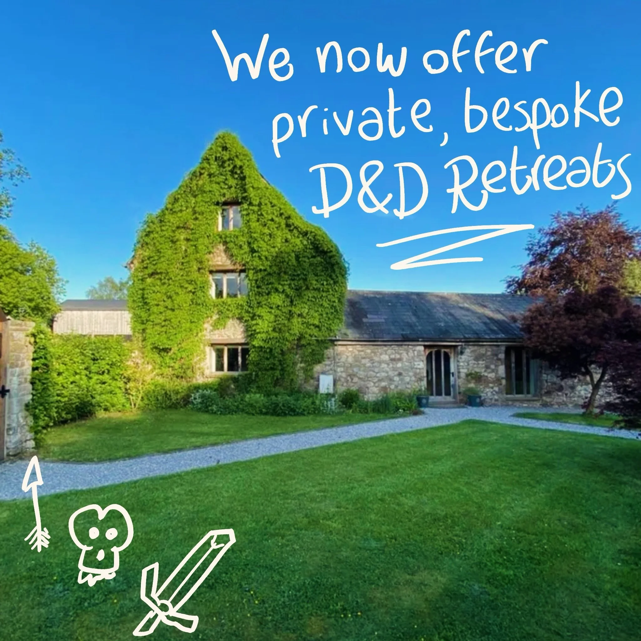 We now do 100% private D&amp;D Retreats. No randoms, just you and your crew. 

A big country house, a pro DM, a private chef and an experienced host all for you. 

Ball park pricing on the last slide&hellip; it&rsquo;s not as expensive as you would t