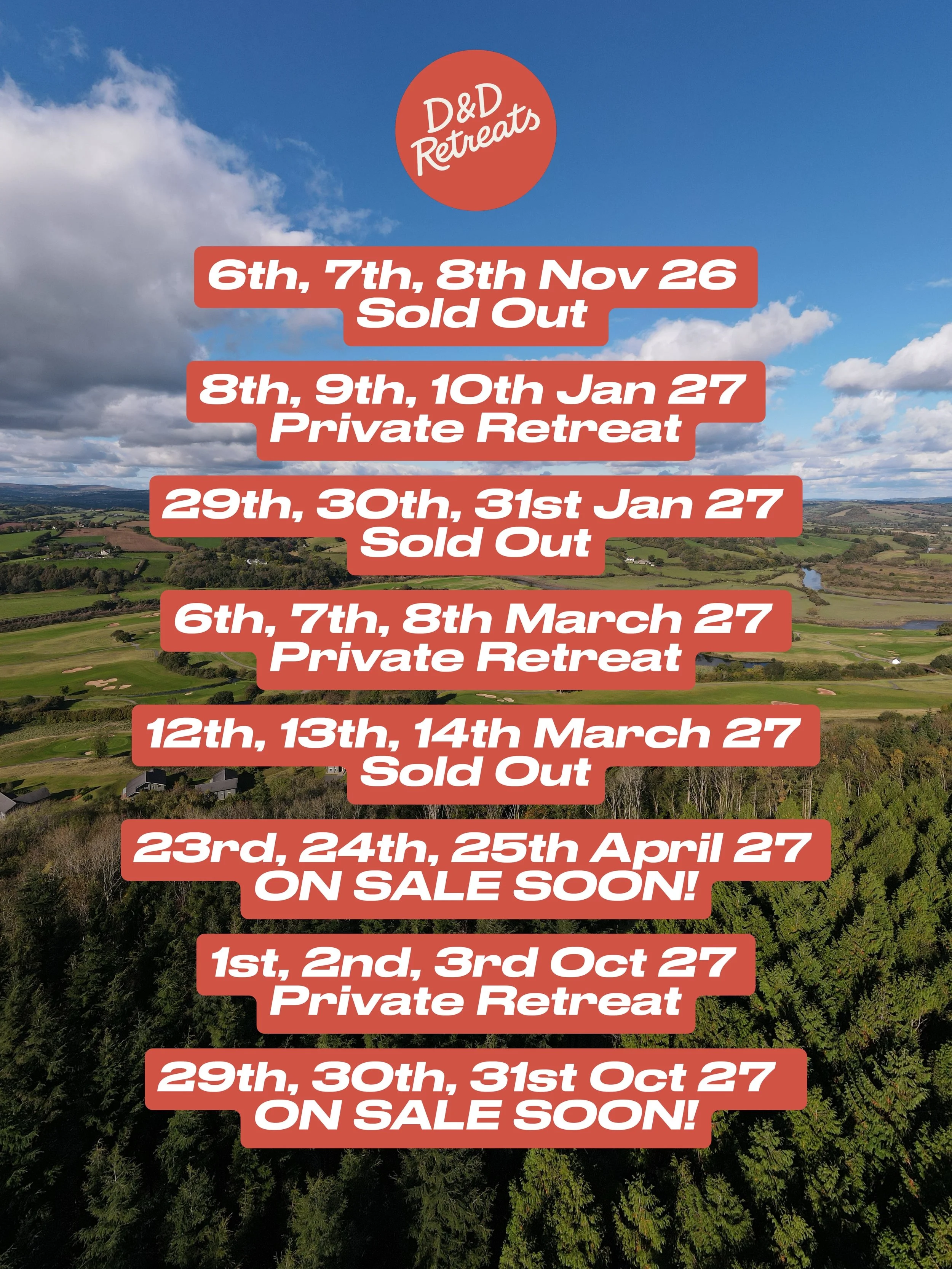 The next 12 months are looking stacked! 🗓️

We can&rsquo;t wait to deliver all of these D&amp;D Weekenders, we&rsquo;re buzzing to meet all our players. ❤️

Eat. Sleep. Roll. Repeat.