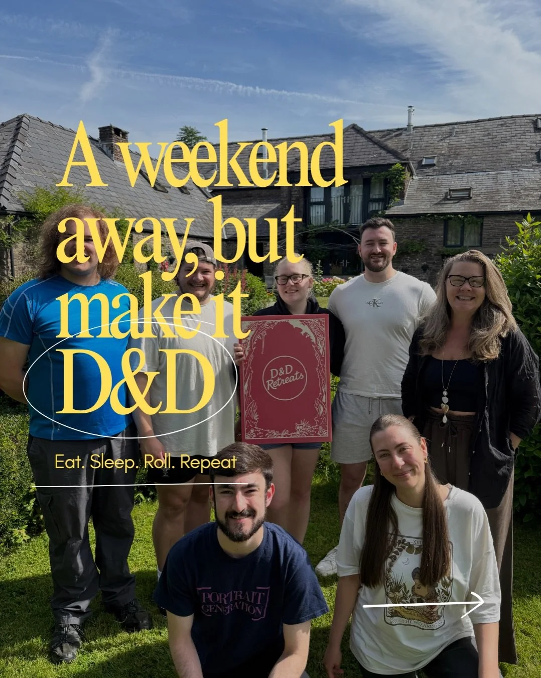 Hello to everyone new here 👋

We&rsquo;re D&amp;D Retreats. Here&rsquo;s a closer look at what a weekend with us involves.

We run these at old country houses across Wales, chosen for being a bit out of the way and a lot atmospheric. 🏴󠁧󠁢󠁷󠁬󠁳󠁿
