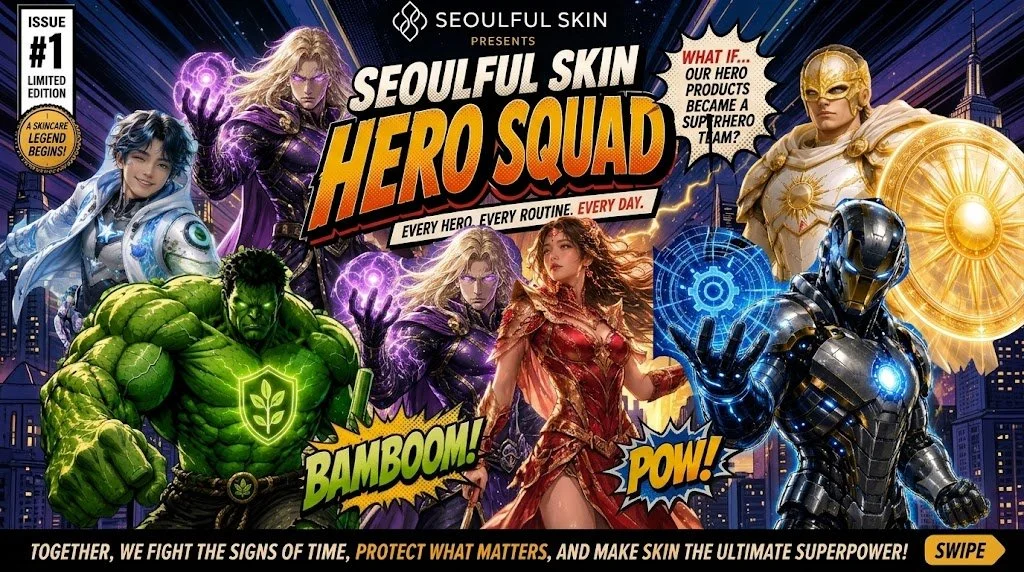 Meet the Seoulful Skin Hero Squad™ — Because Great Skin Is Never the Work of Just One Hero.