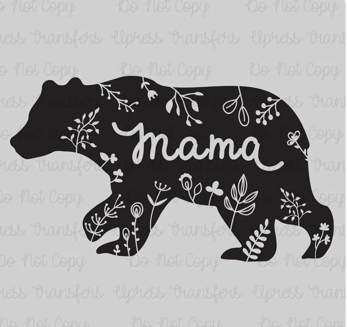 Black Mama Bear Floral