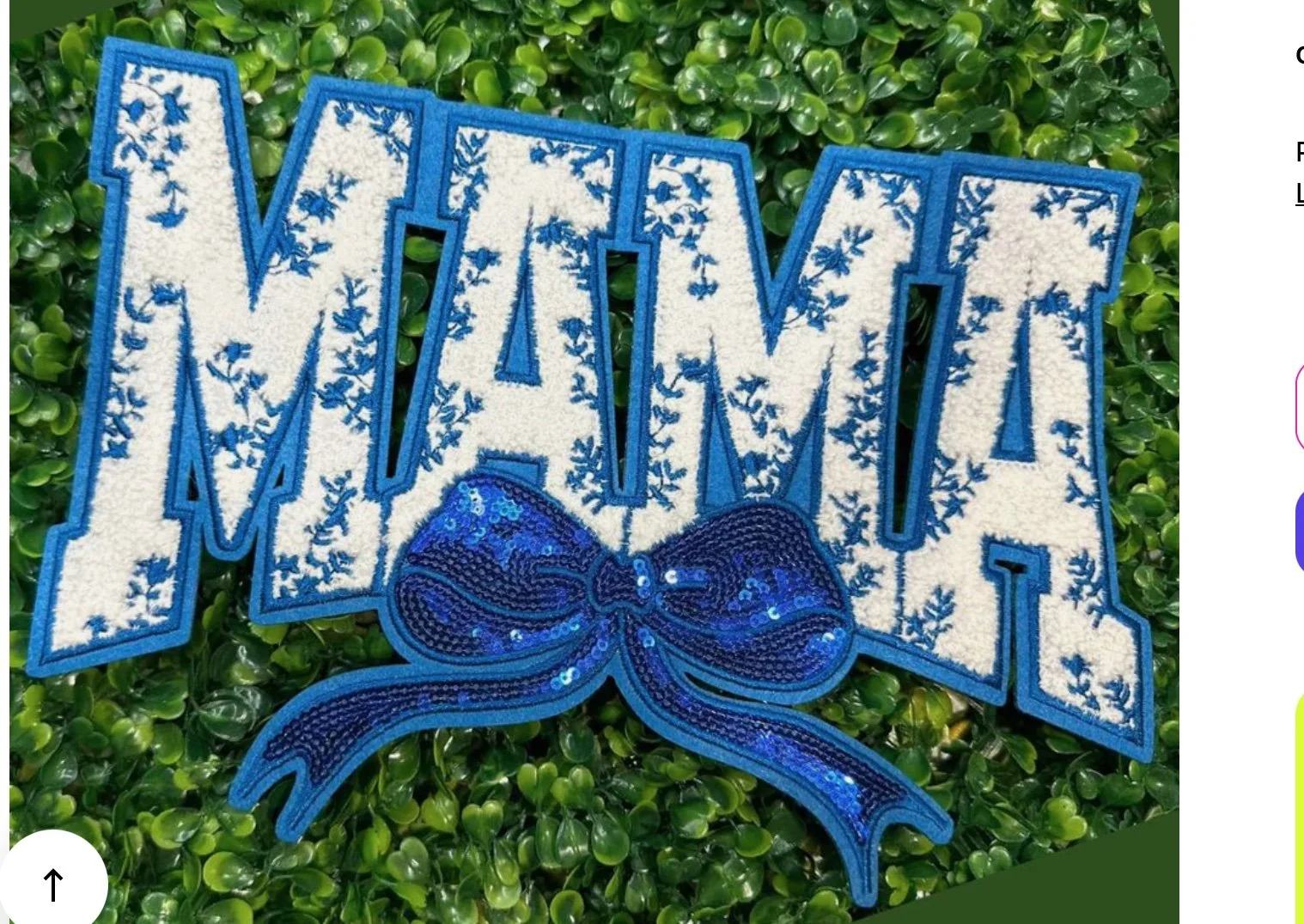 Royal Blue Mama Bow ( Fuzzy)