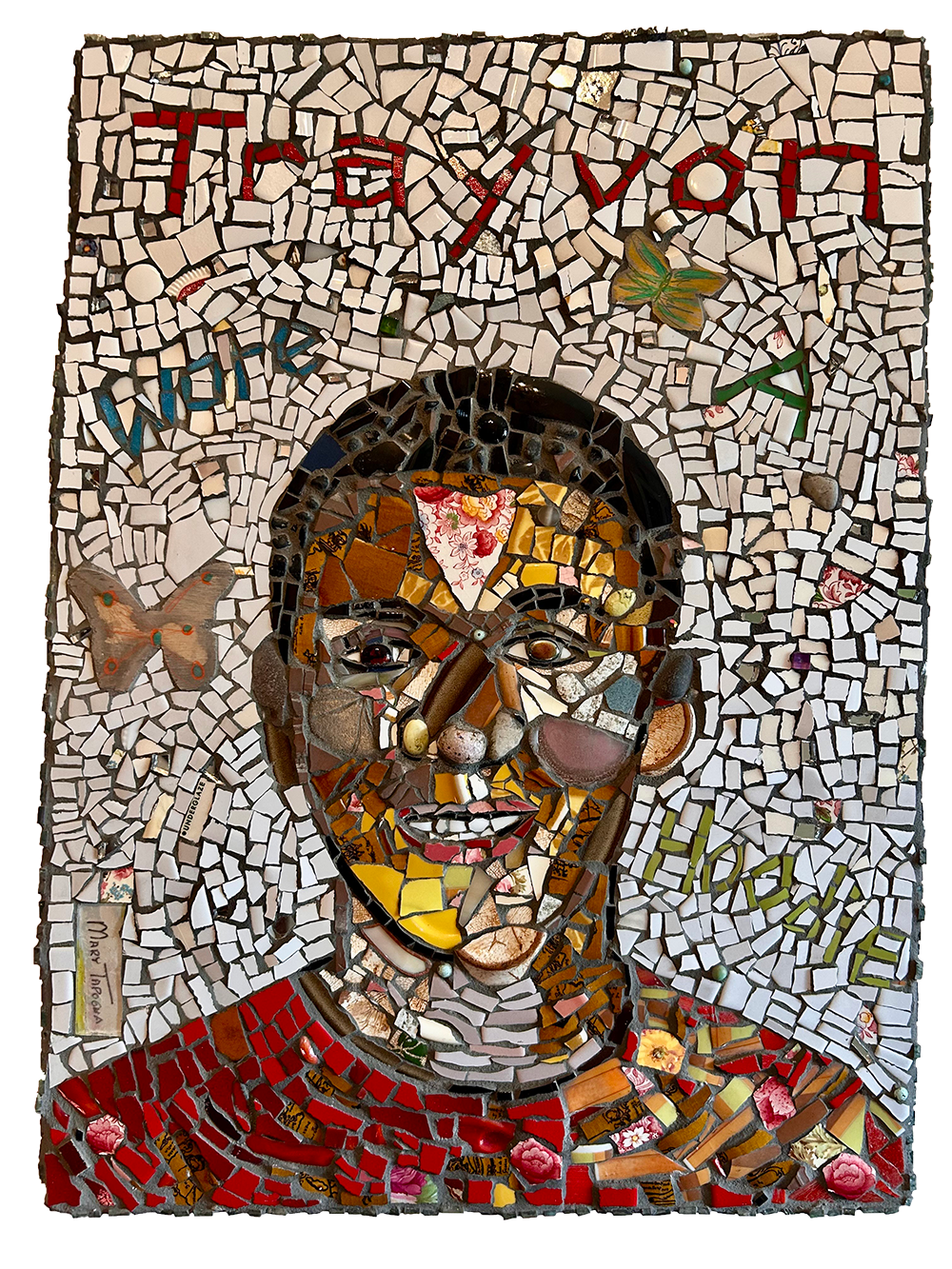 Trayvon Martin
17"w x 22"h            2024
He washed cars, babysat, and cut grass to earn his own money. When he was nine, he pulled his injured father out of a burning apartment, saving his life.