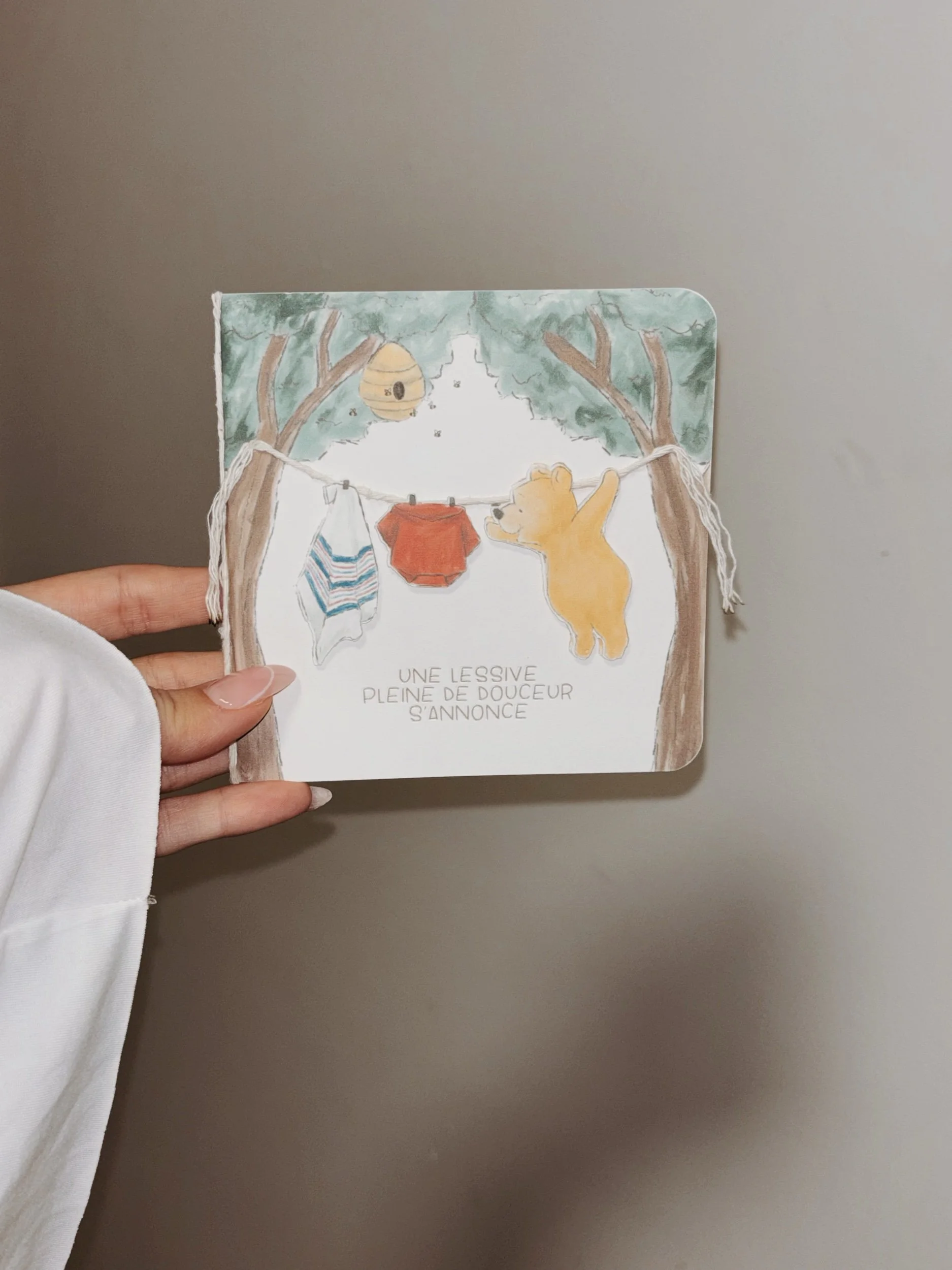 Group Maternity Leave Pooh-Themed Booklet Card