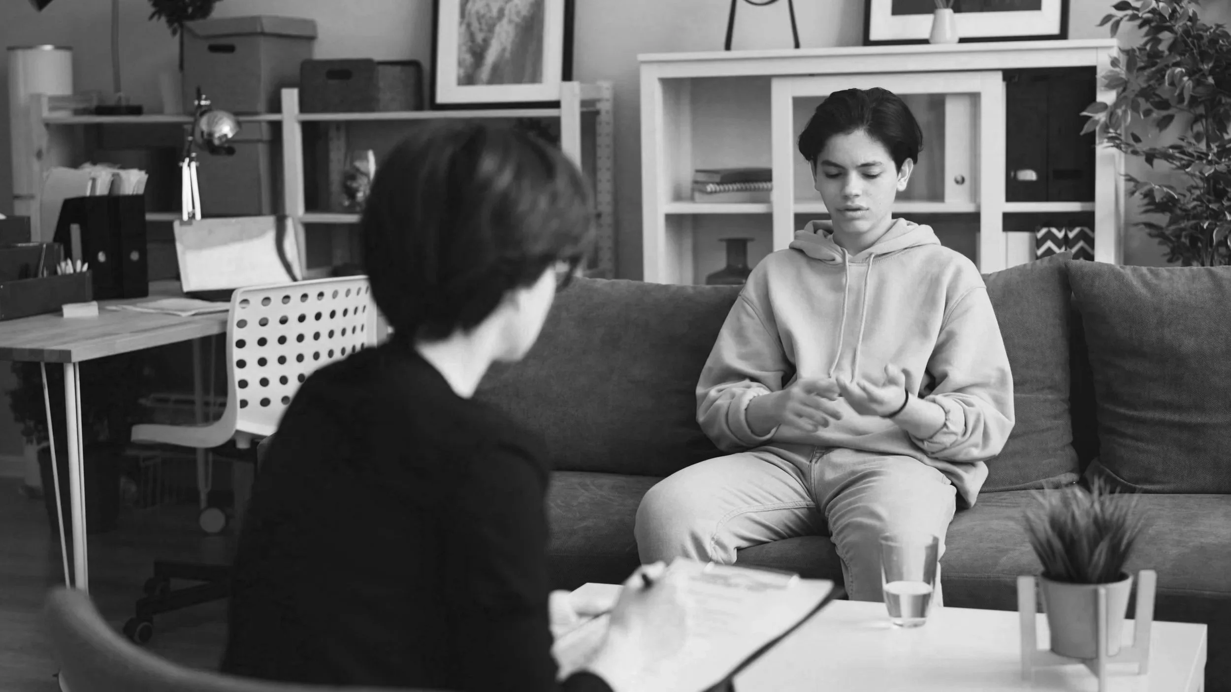 Therapy session with young person