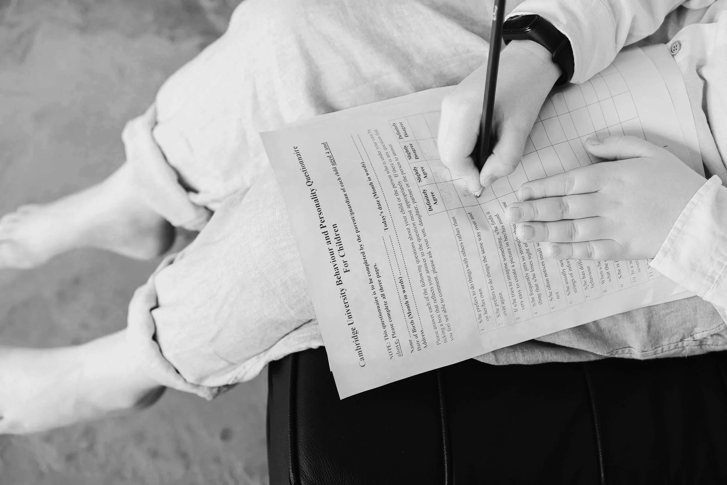 Questionnaire about mental health status in children