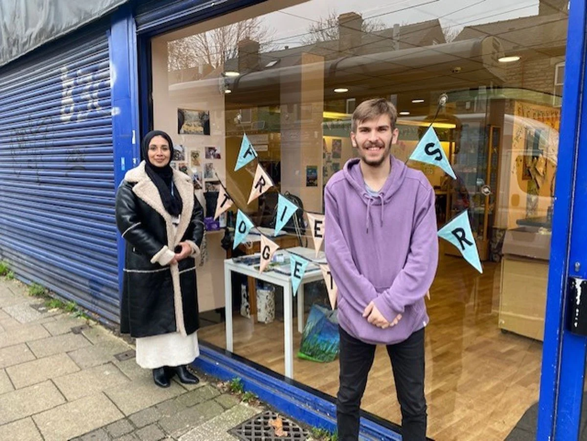 Joseph and his Employment Coach Robeina