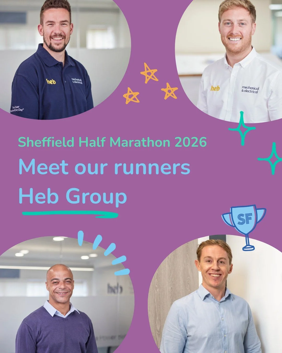 Meet the incredible Heb Group team, who are taking on the Sheffield Half Marathon in support of Sheffield Futures! 🎽

We are truly grateful to have Heb Group behind us once again. Their continued commitment means so much more than fundraising. It re