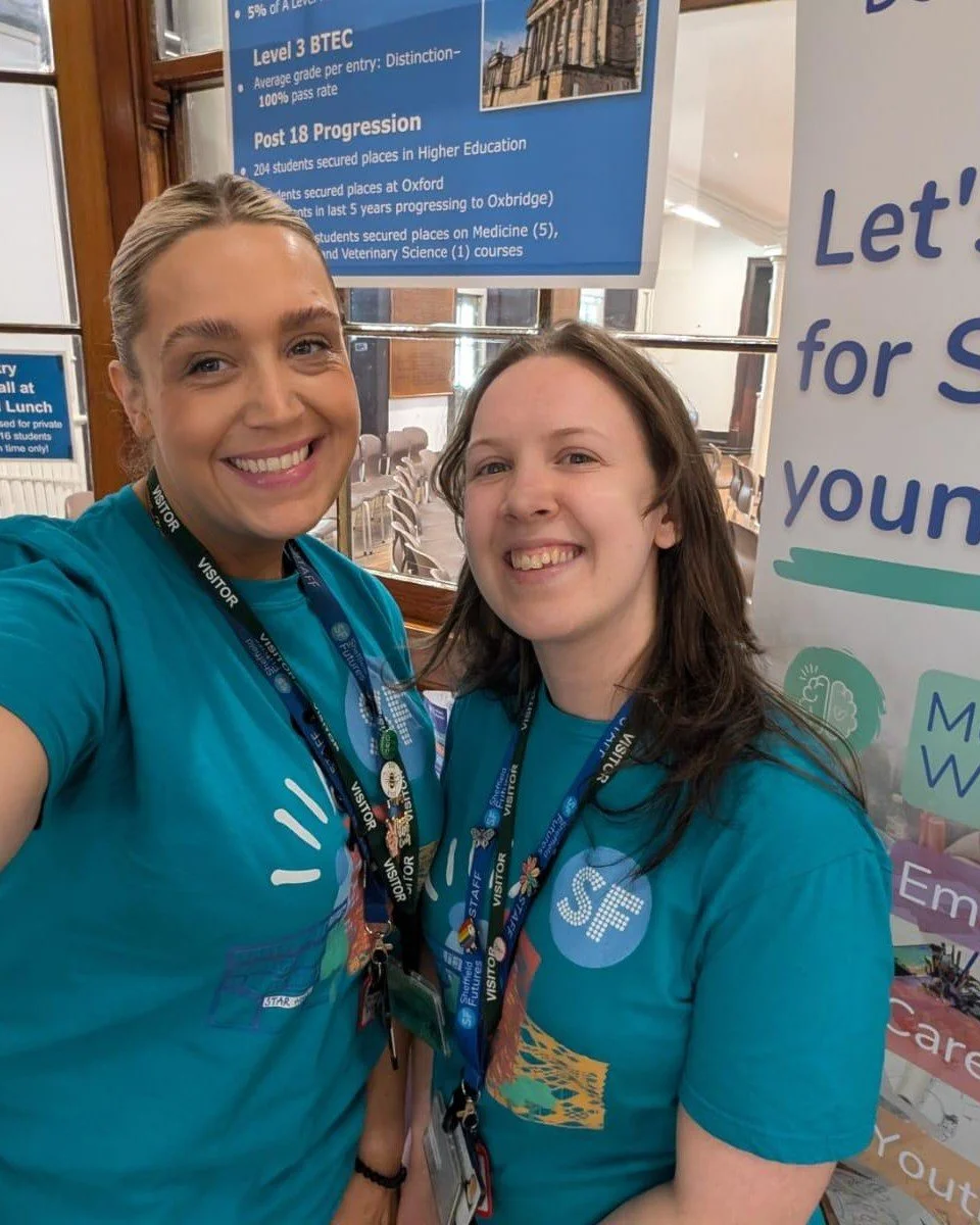 Sheffield Futures on tour! 🌟

We loved popping up at King Edward&rsquo;s Upper School! The wonderful Rochelle and Ruth from our Health and Wellbeing team had some great conversations with you about Door 43 and our Wellbeing Cafe 💬

It was brilliant
