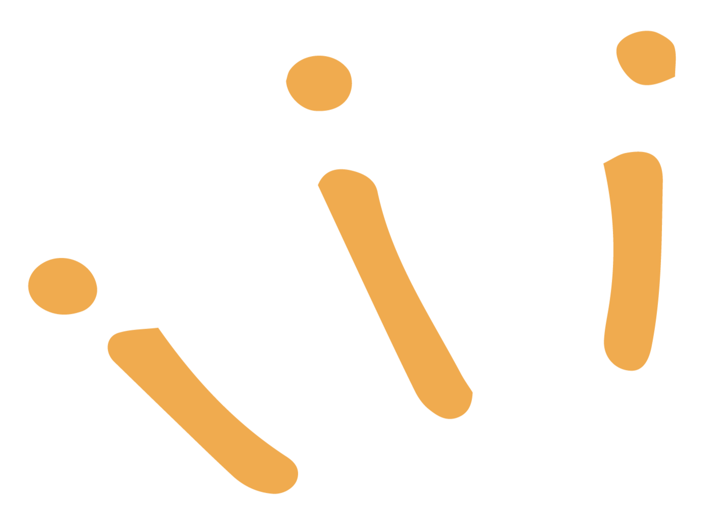A black background with the word 'hi!' written in orange lowercase letters.