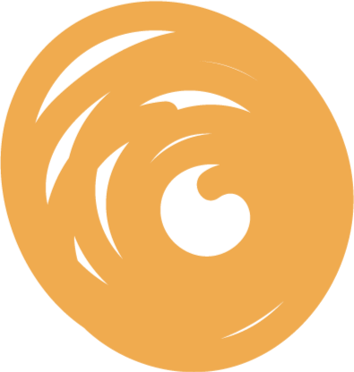 An abstract illustration of a spiral pattern in black on a tan background.