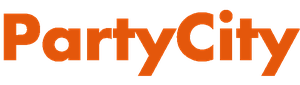 Party City logo in orange and black text