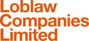 Logo of Loblaw Companies Limited in orange text on a black background.