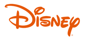 Disney logo in orange script.