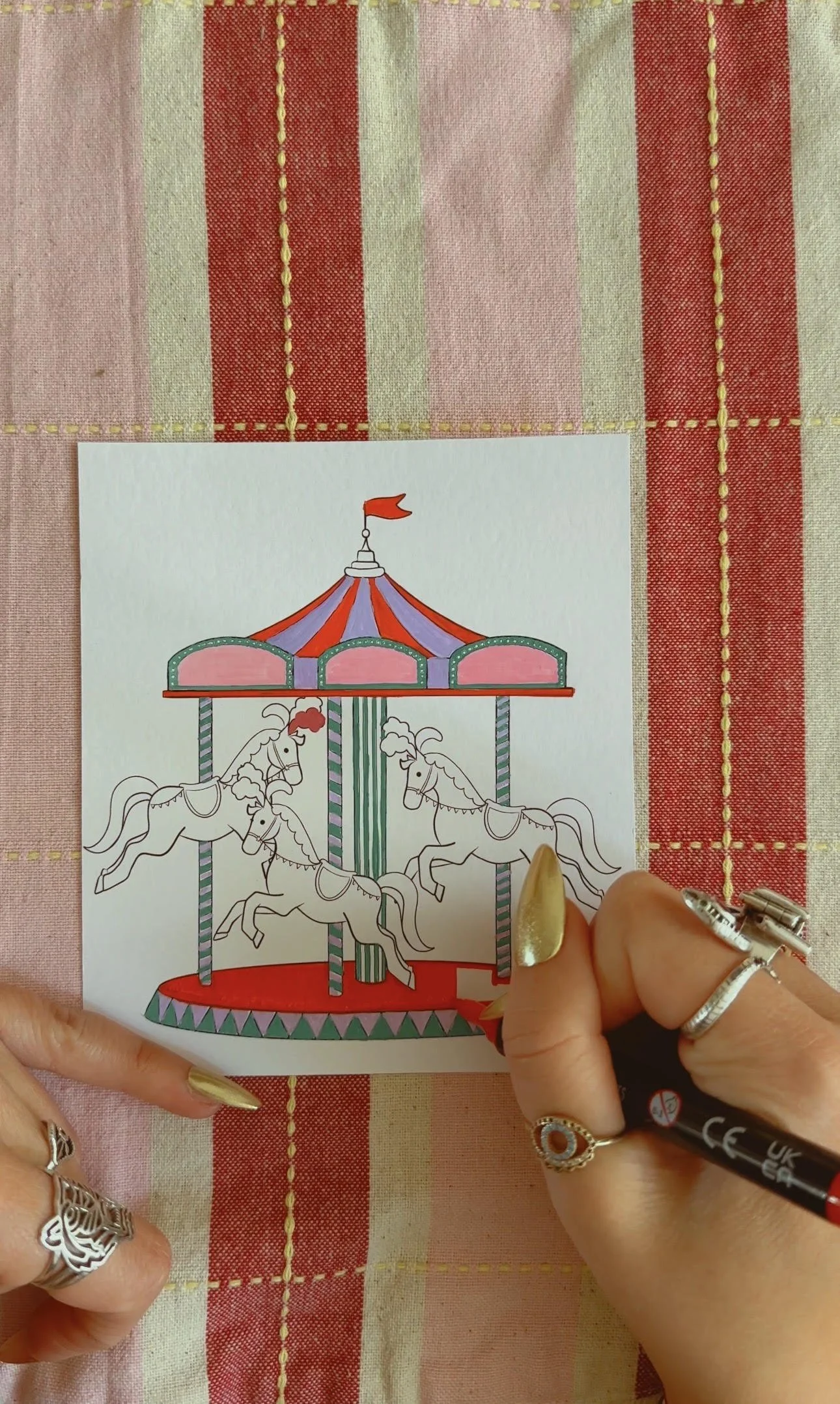 Coloriage Carrousel