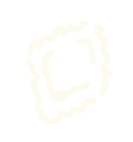 Cream colored line art illustration of a piece of ravioli