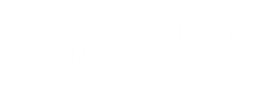 New York Comic-Con logo with bold stylized text in white